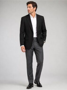 Nordstrom 100% Wool Men’s Blazer Sport Coat 42R Black